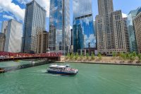 Chicago River and buildings