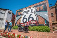 Route 66 mural in Pontiac Illinois