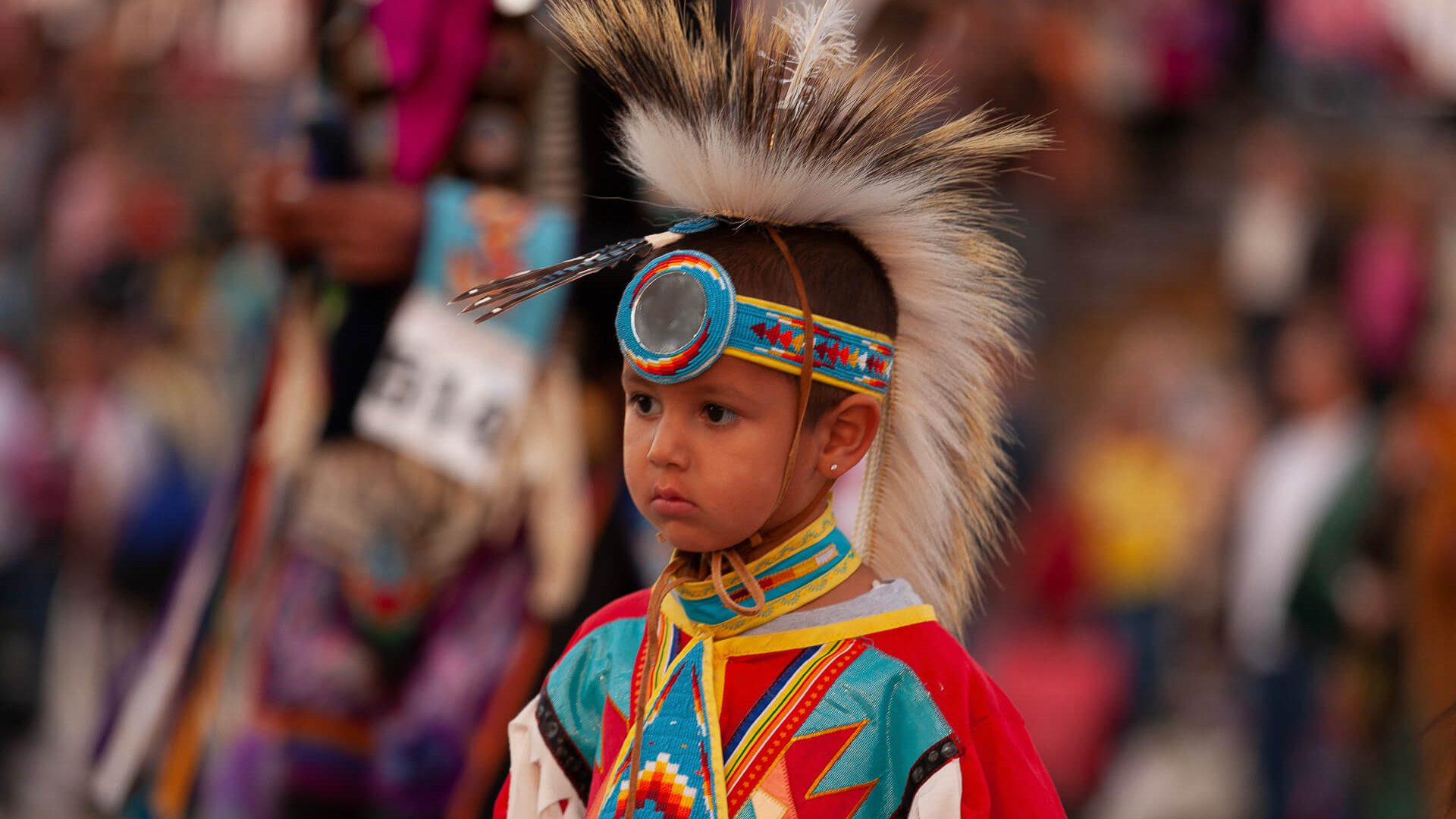 Boy at Indian Summer Festival Pow-wow