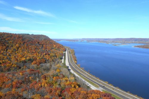 Minnesota Great River Road in fall Minnesota Great River Road in fall