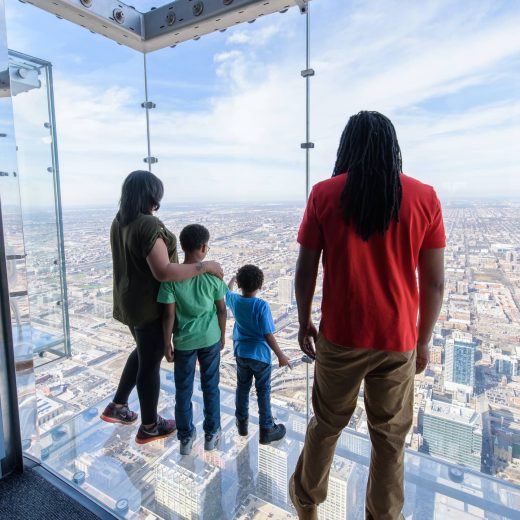 Family at Skydeck Chicago (Willis Tower)