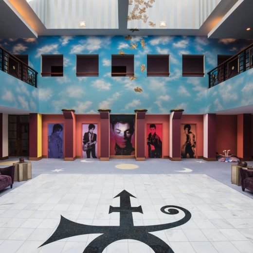 atrium at Prince's Paisley Park home and studio in Chanhassen Minnesota